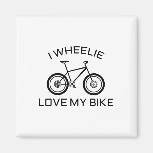 Lustiges Straßen-, Mountainbike-T-Shirt I Wheelie Magnet