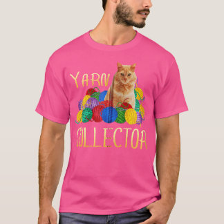 Lustiges Strick-Shirt-Garnsammler Mit Katze Reißve T-Shirt