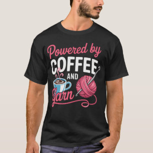 Lustiges Stricken Häkelgarne Kaffee T-Shirt