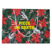 Lustiges Stück auf Erdprogewehr-Weihnachten Große Geschenktüte (Rückseite)