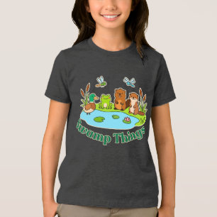Lustiges Sumpf-T-Shirt für Kinder Tri-Blend Shirt
