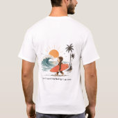 Lustiges Surfen Strand T-Shirt (Rückseite)