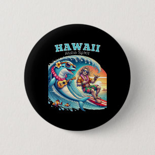Lustiges Surfer-Shirt - Aloha-Geist Hawaii Button