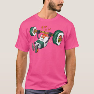 Lustiges Sushi Gewichtheben Fitnessstudio Fitness T-Shirt