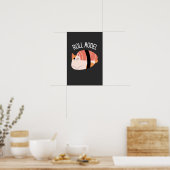 Lustiges Sushi-Katzen-Roll-Modell Poster (Küche)