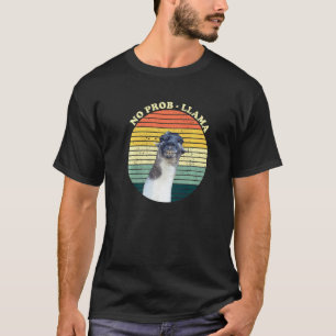 Lustiges Süßes Alpaka Kein Problem Llama Vintage L T-Shirt