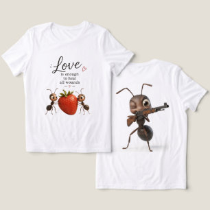 Lustiges Süßes Ameisen Liebe Design T-Shirt – Insp Tri-Blend Shirt