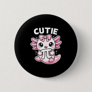 Lustiges süßes Axolotl-Symbol Mathelehrer Süße  Button