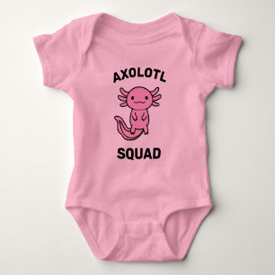 Lustiges süßes Axolotl-Team benutzerdefiniert edit Baby Strampler