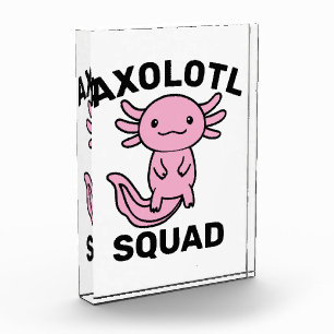 Lustiges süßes Axolotl-Team benutzerdefiniert edit Fotoblock