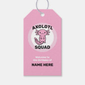 Lustiges süßes Axolotl-Team benutzerdefiniert edit Geschenkanhänger (Vorderseite)