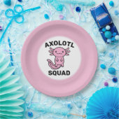 Lustiges süßes Axolotl-Team benutzerdefiniert edit Pappteller (Party)