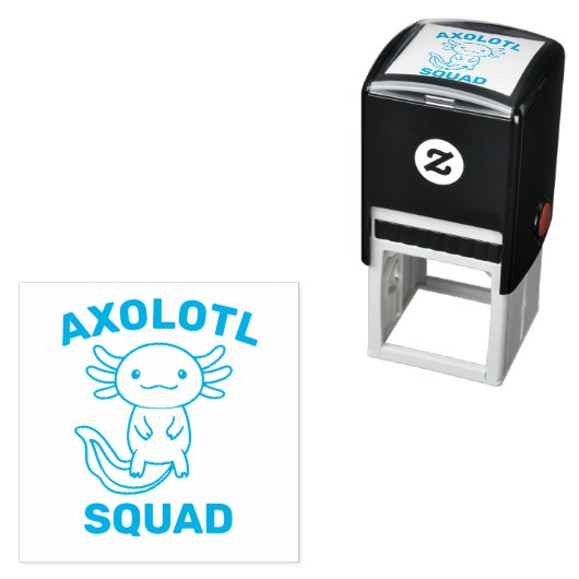 Lustiges süßes Axolotl-Team benutzerdefiniert edit Permastempel (Beispiel)
