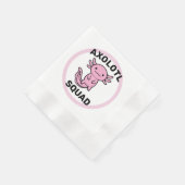 Lustiges süßes Axolotl-Team benutzerdefiniert edit Serviette (Ecke)