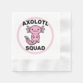 Lustiges süßes Axolotl-Team benutzerdefiniert edit Serviette (Vorderseite)