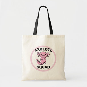 Lustiges süßes Axolotl-Team benutzerdefiniert edit Tragetasche