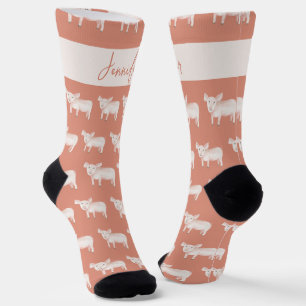 Lustiges Süßes Bauernhof Tier Schwein Socken