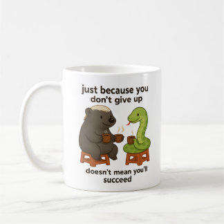 Lustiges, süßes, Cartoon-Tier-Schlangen-Kurz-Zitat Kaffeetasse