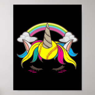 Lustiges süßes Einhorn-Gesicht Softll-Liebhaber fü Poster