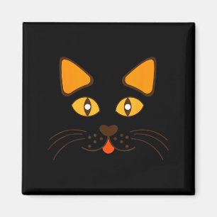 Lustiges süßes Halloween-Kostüm Katzengesicht Kopf Magnet