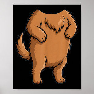 Lustiges süßes Hund-Shirt Körper Kostüm Männer Fra Poster