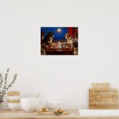 Lustiges süßes Hundeposter, das Dame spielt, als G Poster (Küche)