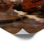 Lustiges süßes Hundeposter, das Dame spielt als Ge Poster (Ecke)