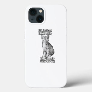 Lustiges süßes Katzen-Meme für Katzenbesitzer und iPhone 13 Hülle