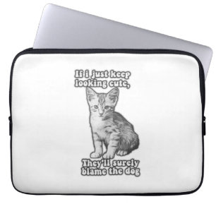 Lustiges süßes Katzen-Meme für Katzenbesitzer und Laptopschutzhülle