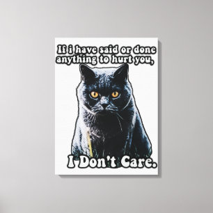 Lustiges süßes Katzen-Meme für Katzenliebhaber und Leinwanddruck