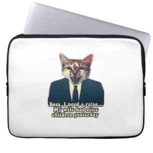 Lustiges süßes Katzen-Meme für Katzenmenschen und Laptopschutzhülle