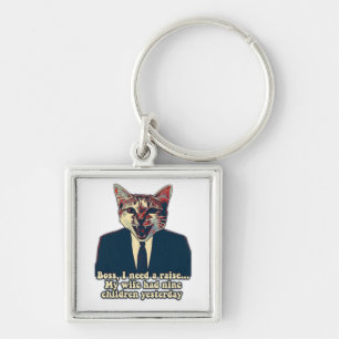 Lustiges süßes Katzen-Meme für Katzenmenschen und Schlüsselanhänger