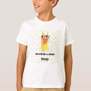 Lustiges süßes Lama mit Sternen No-Prob-Llama T-Shirt