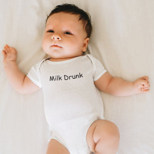 Lustiges Süßes Milch Betrunken Zitat Kinder Willko Baby Strampler