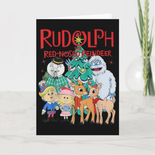 Lustiges Süßes Rentier Rudolph mit roter Nase Weih Karte
