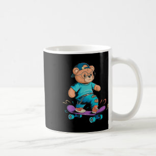 Lustiges süßes Skateboarding-Bärengeschenk für Män Kaffeetasse