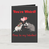 Lustiges süßes Valentins-Shirt Karte (Vorderseite)