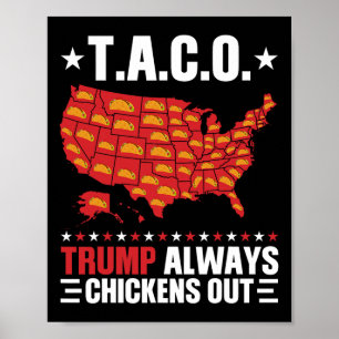 Lustiges T.a.c.o Trump kneift immer aus Taco USA M Poster