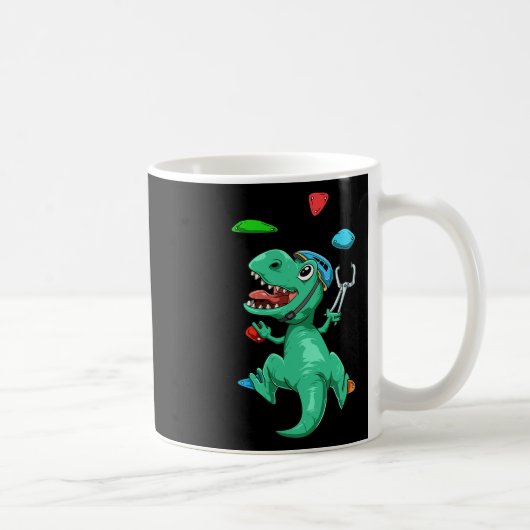 Lustiges T-Rex Boulder- und Klettergeschenk Kaffeetasse (Rechts)