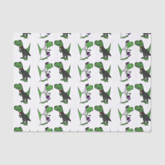 Lustiges T-rex Dinosaurier-Hochzeits-Seidenpapier Seidenpapier