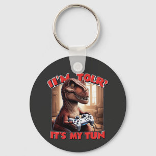 Lustiges T-Rex-Gamer-Zitat-Design Schlüsselanhänger