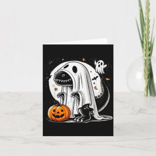 Lustiges T-Rex-Geist-Dinosaurier-Halloween-Kostüm Karte