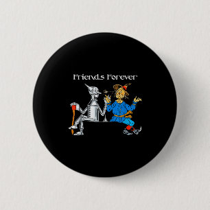 Lustiges T-Shirt Freunde für immer Zauberer von Oz Button