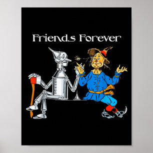 Lustiges T-Shirt Freunde für immer Zauberer von Oz Poster