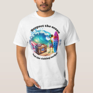 lustiges T-Shirt für Herren-Surfer