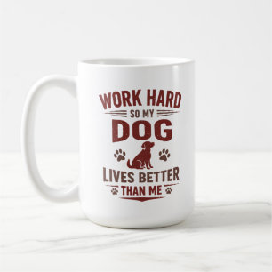 Lustiges T-Shirt für Hundebesitzer - Ich arbeite h Kaffeetasse