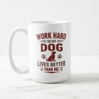 Lustiges T-Shirt für Hundebesitzer - Ich arbeite h Kaffeetasse