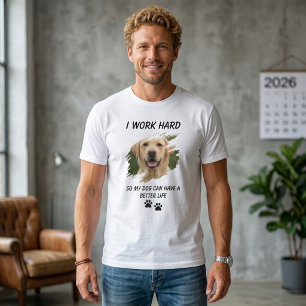 Lustiges T-Shirt für Hundebesitzer Ich arbeite har