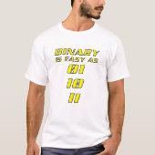 Lustiges T-Shirt mit einfachem Binärcode (Vorderseite)