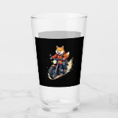 Lustiges T-Shirt, Shiba Inu, Motorrad, Hund, Puppe Glas (Vorderseite)